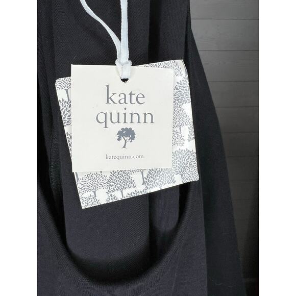 Kate Quinn black boxy tunic Top with short raglan sleeves Size XL NWT - Picture 6 of 6